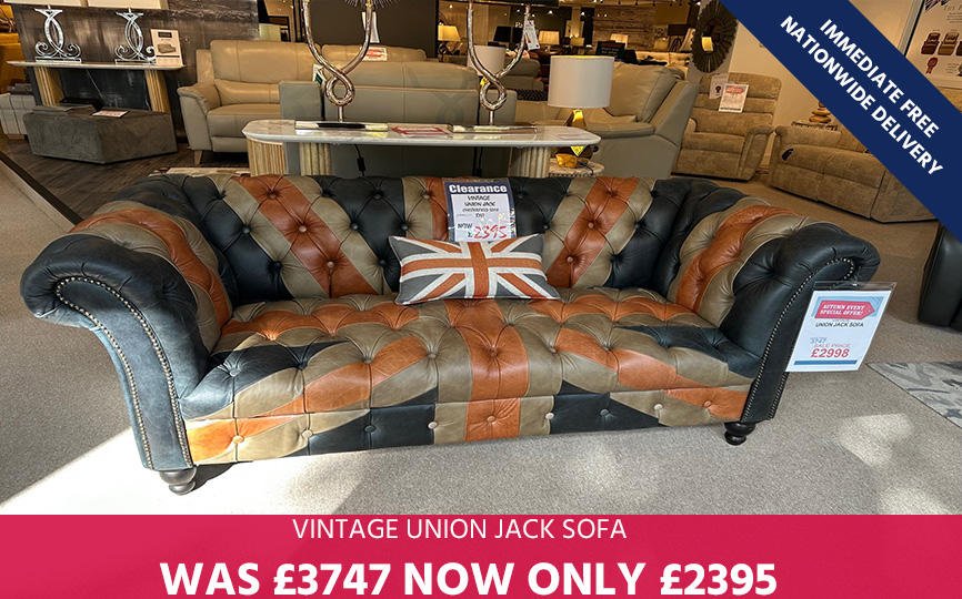 Vintage Union Jack Sofa - **Save Over 35%!**