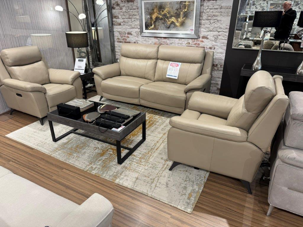 Premier Sorrento 2.5 Seater Power Recliner Sofa (With Power Head Tilt) & 2 x Power Recliner Chairs (With Power Head Tilt)